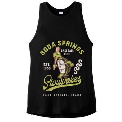 Soda Springs Slowpokes Retro Minor League Baseball Team Ladies PosiCharge Tri-Blend Wicking Tank