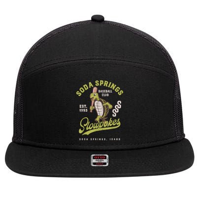 Soda Springs Slowpokes Retro Minor League Baseball Team 7 Panel Mesh Trucker Snapback Hat