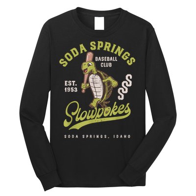 Soda Springs Slowpokes Retro Minor League Baseball Team Long Sleeve Shirt