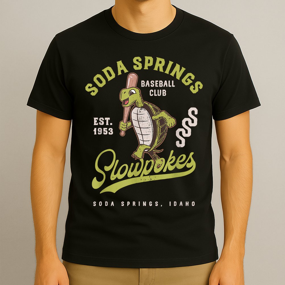 Soda Springs Slowpokes Retro Minor League Baseball Team T-Shirt