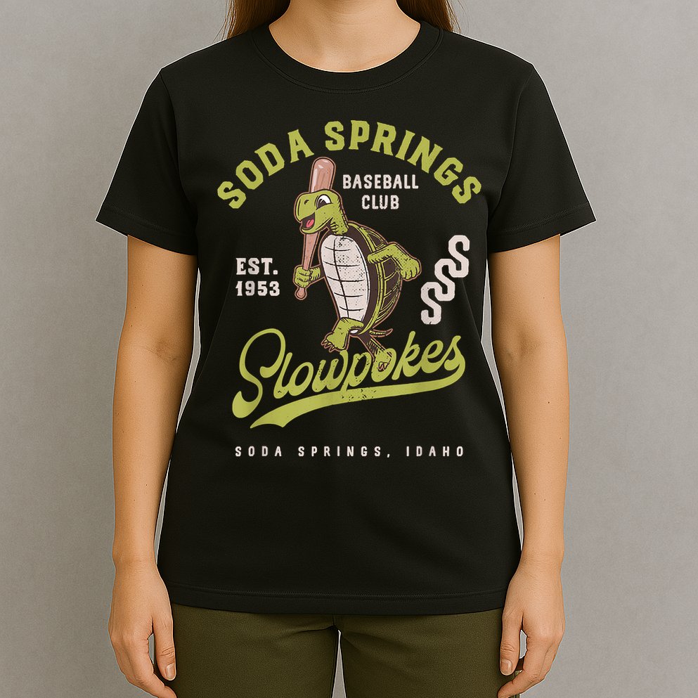 Soda Springs Slowpokes Retro Minor League Baseball Team T-Shirt