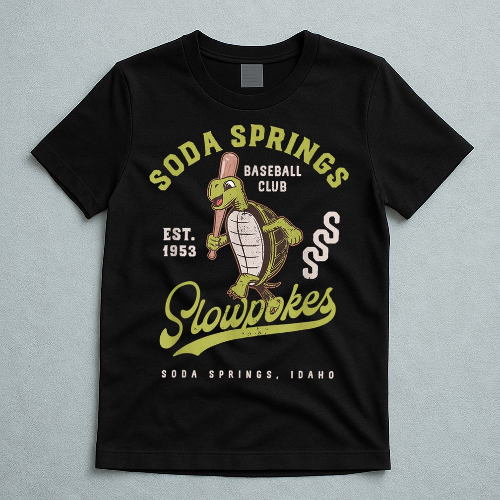 Soda Springs Slowpokes Retro Minor League Baseball Team T-Shirt