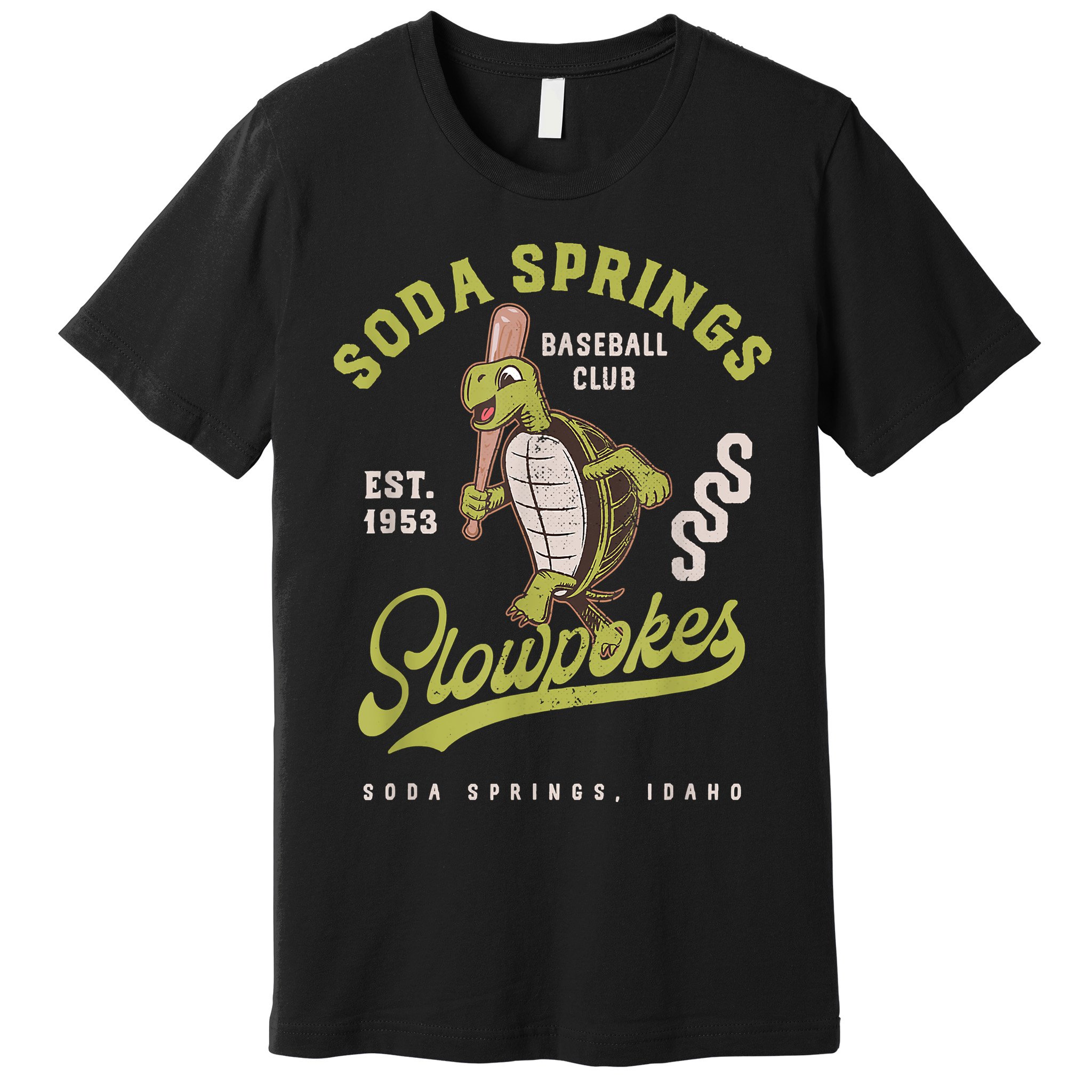 Soda Springs Slowpokes Retro Minor League Baseball Team Premium T-Shirt