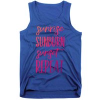 Sunrise Sunburn Sunset Repeat Funny Sayings Summer Cute Gift Tank Top