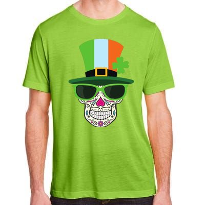 Sugar Skull Saint Patricks Day Of Dead Adult ChromaSoft Performance T-Shirt