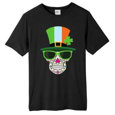 Sugar Skull Saint Patricks Day Of Dead Tall Fusion ChromaSoft Performance T-Shirt