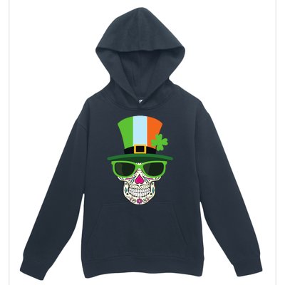 Sugar Skull Saint Patricks Day Of Dead Urban Pullover Hoodie