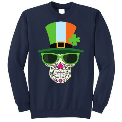 Sugar Skull Saint Patricks Day Of Dead Tall Sweatshirt