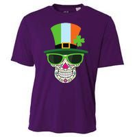 Sugar Skull Saint Patricks Day Of Dead Cooling Performance Crew T-Shirt