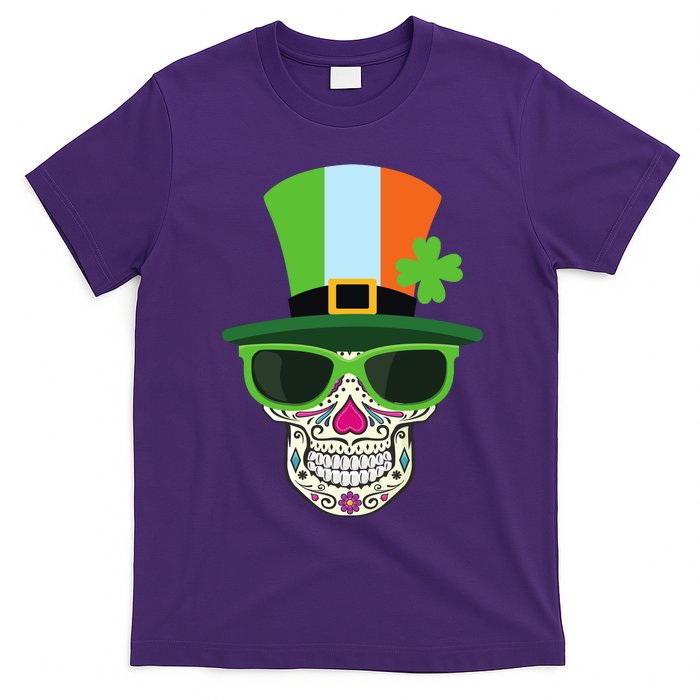 Sugar Skull Saint Patricks Day Of Dead T-Shirt