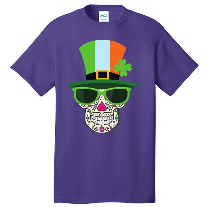 Sugar Skull Saint Patricks Day Of Dead Tall T-Shirt