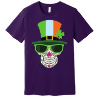 Sugar Skull Saint Patricks Day Of Dead Premium T-Shirt