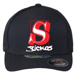 Sickos Store Sickos Serif Flexfit Unipanel Trucker Cap