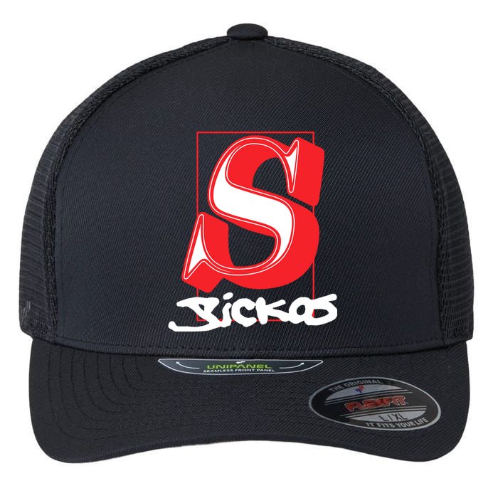 Sickos Store Sickos Serif Flexfit Unipanel Trucker Cap