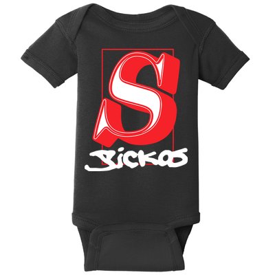 Sickos Store Sickos Serif Baby Bodysuit