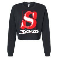 Sickos Store Sickos Serif Cropped Pullover Crew