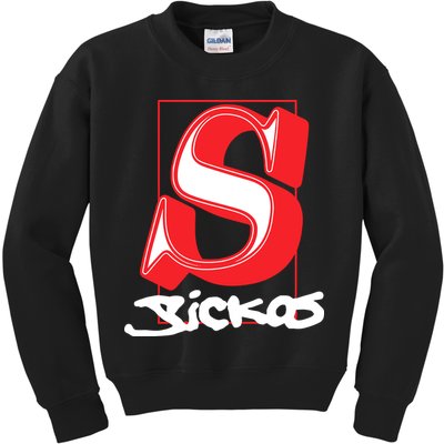 Sickos Store Sickos Serif Kids Sweatshirt