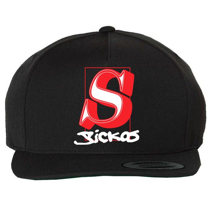 Sickos Store Sickos Serif Wool Snapback Cap