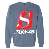 Sickos Store Sickos Serif Garment-Dyed Sweatshirt
