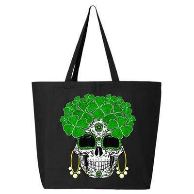 Shamrock Sugar Skull St Patricks Day Of Dead 25L Jumbo Tote