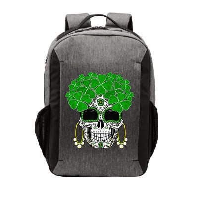 Shamrock Sugar Skull St Patricks Day Of Dead Vector Backpack