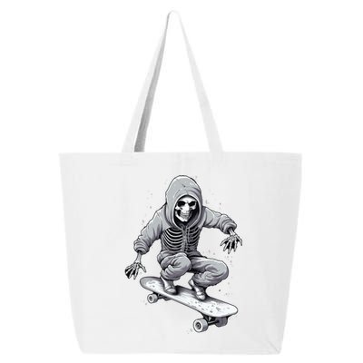 Skater Skateboarding Skeleton Halloween Funny Gift 25L Jumbo Tote