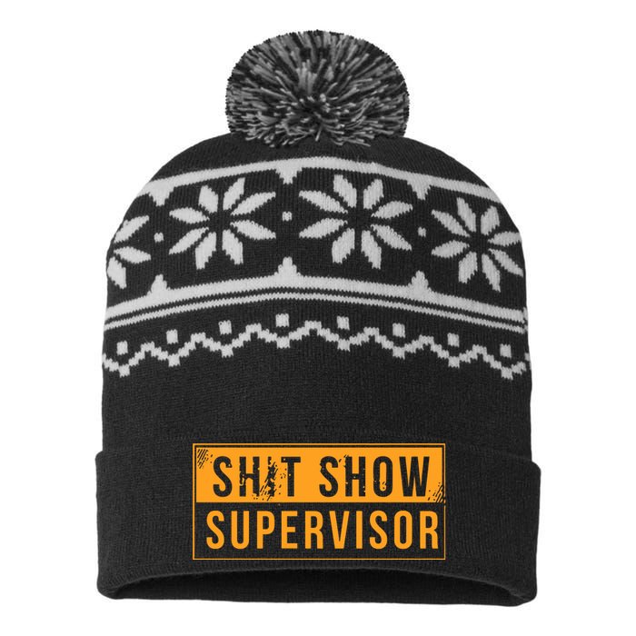 Shit Show Supervisor USA-Made Snowflake Beanie