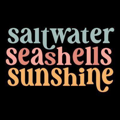 Saltwater Seashells Sunshine Cute Summer T-Shirt