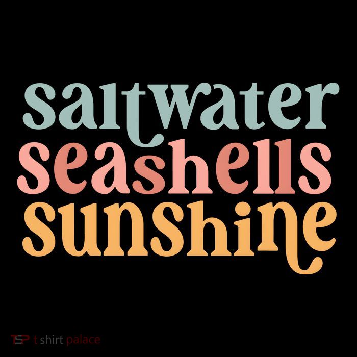Saltwater Seashells Sunshine Cute Summer Premium T-Shirt