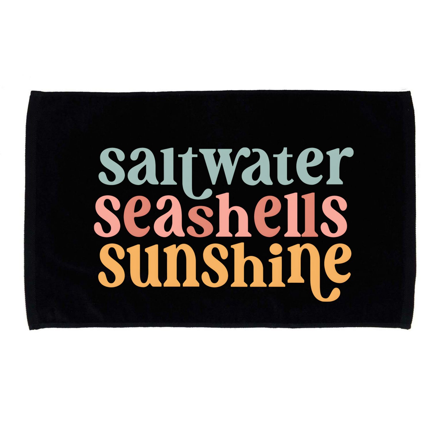 Saltwater Seashells Sunshine Cute Summer Microfiber Hand Towel