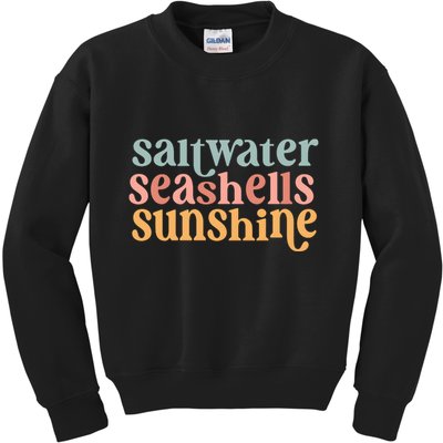 Saltwater Seashells Sunshine Cute Summer Kids Sweatshirt
