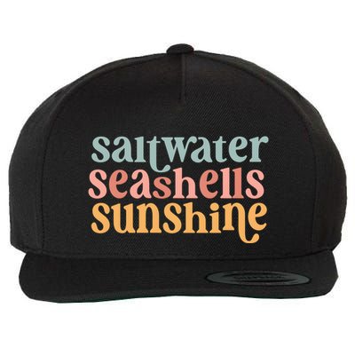 Saltwater Seashells Sunshine Cute Summer Wool Snapback Cap