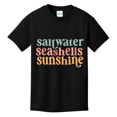 Saltwater Seashells Sunshine Cute Summer Kids T-Shirt