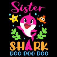 Sister Shark Shirt Sister Shark Lover Family Mother's Day Drawstring Bag