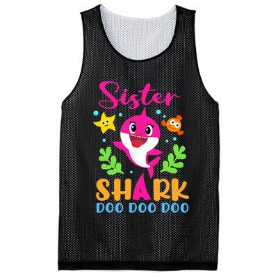 Sister Shark Shirt Sister Shark Lover Family Mother's Day Mesh Reversible Basketball Jersey Tank
