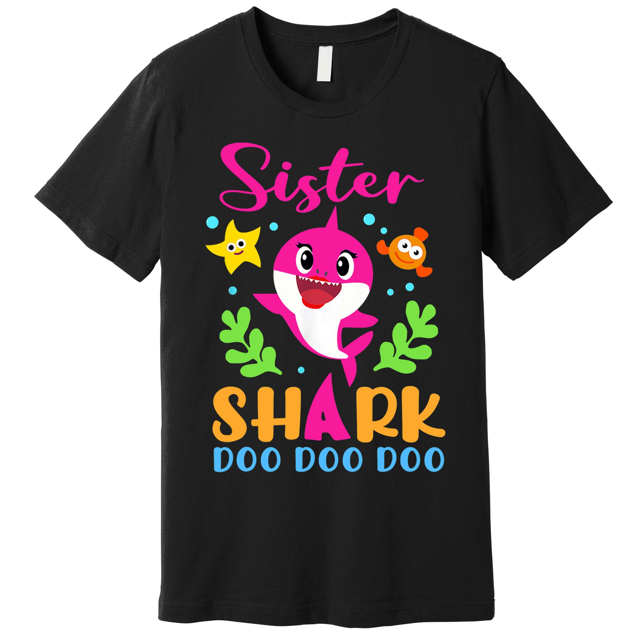 Sister Shark Shirt Sister Shark Lover Family Mother's Day Premium T-Shirt