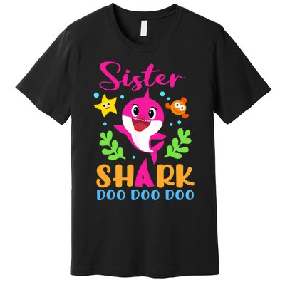 Sister Shark Shirt Sister Shark Lover Family Mother's Day Premium T-Shirt