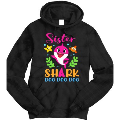 Sister Shark Shirt Sister Shark Lover Family Mother's Day Tie Dye Hoodie