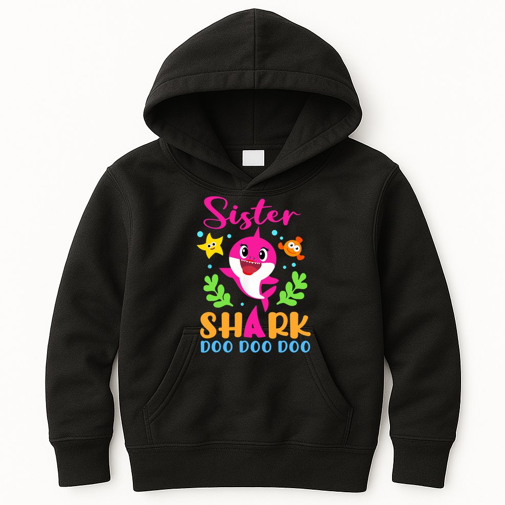 Sister Shark Shirt Sister Shark Lover Family Mother's Day Kids Hoodie
