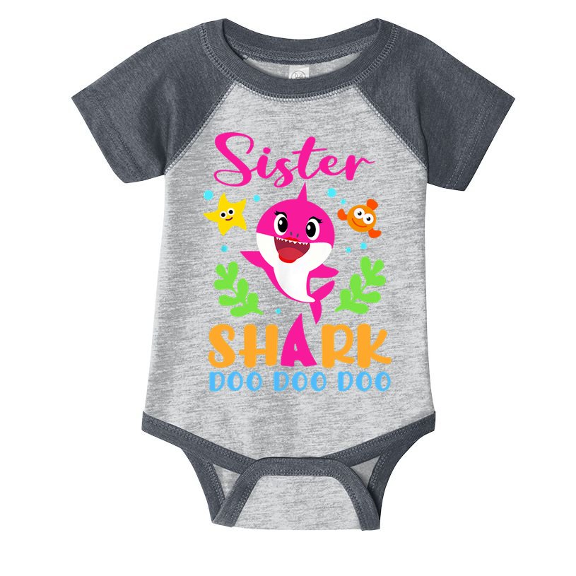 Sister Shark Shirt Sister Shark Lover Family Mother's Day Infant Baby Jersey Bodysuit