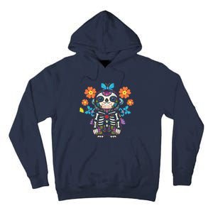 Sloth Sugar Skull Mexico Calavera Dia De Los Muertos Tall Hoodie