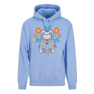 Sloth Sugar Skull Mexico Calavera Dia De Los Muertos Unisex Surf Hoodie