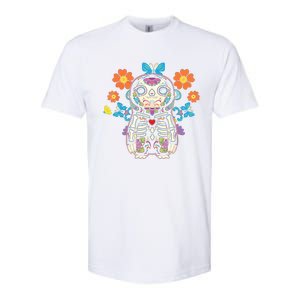 Sloth Sugar Skull Mexico Calavera Dia De Los Muertos Softstyle CVC T-Shirt