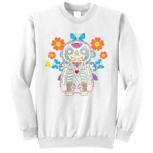 Sloth Sugar Skull Mexico Calavera Dia De Los Muertos Sweatshirt