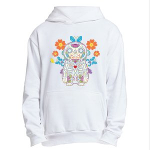 Sloth Sugar Skull Mexico Calavera Dia De Los Muertos Urban Pullover Hoodie