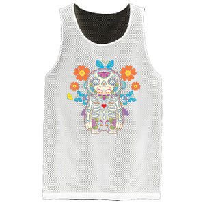 Sloth Sugar Skull Mexico Calavera Dia De Los Muertos Mesh Reversible Basketball Jersey Tank