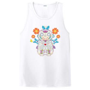 Sloth Sugar Skull Mexico Calavera Dia De Los Muertos PosiCharge Competitor Tank