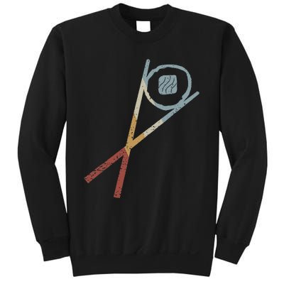 Sushi Sticks Sake Maki Retro Style Vintage Sweatshirt