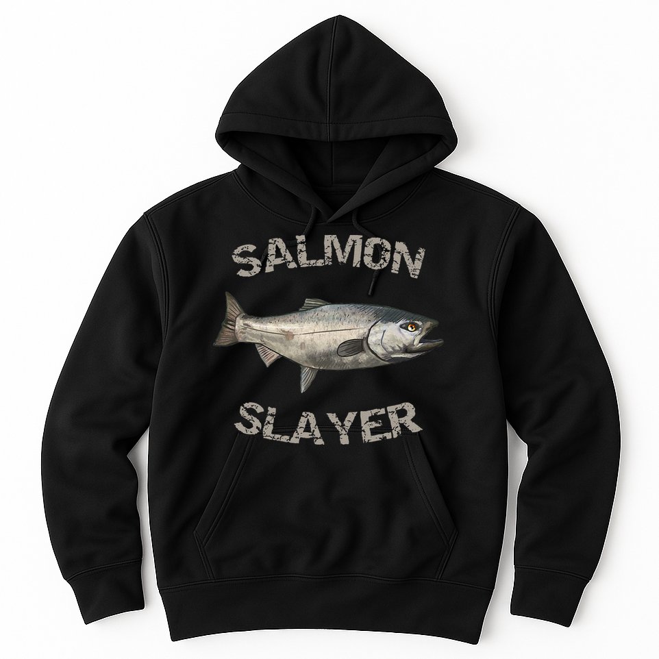 Salmon Slayer Salmon Fishing Salmon Hoodie