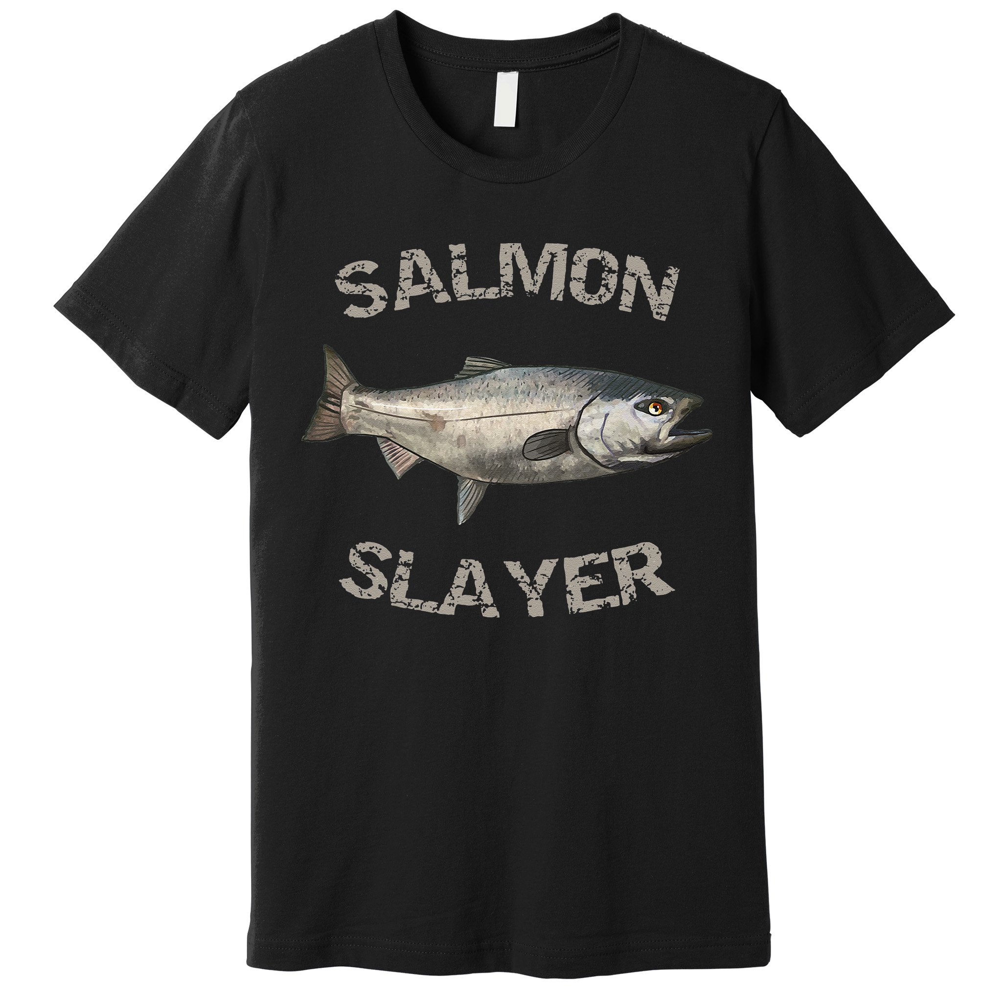 Salmon Slayer Salmon Fishing Salmon Premium T-Shirt
